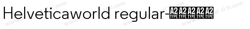 Helveticaworld regular字体转换